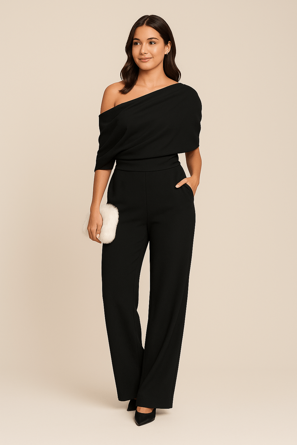 Chic One-Shoulder Wide-Leg Jumpsuit