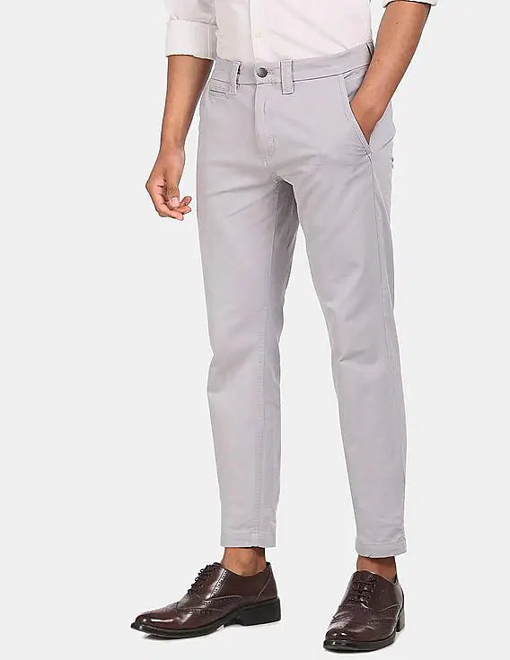 Slim Fit Stretch Chino Trousers "Lavender Grey" (test)