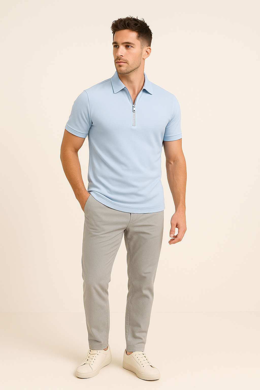 Modern Zip Polo Shirt