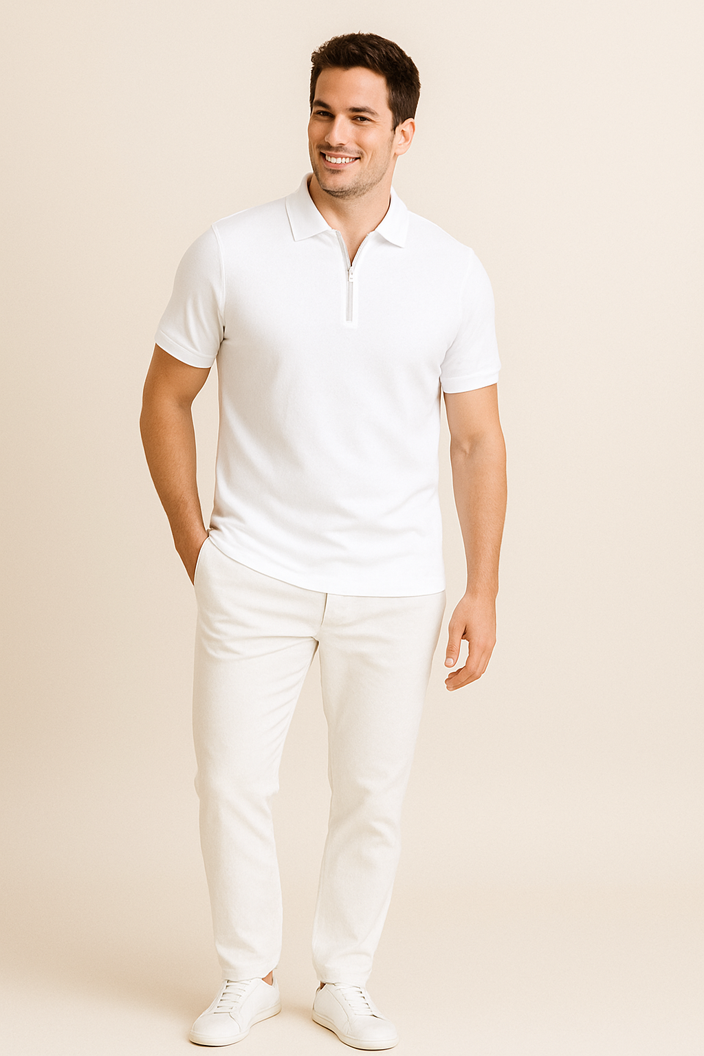 Modern Zip Polo Shirt