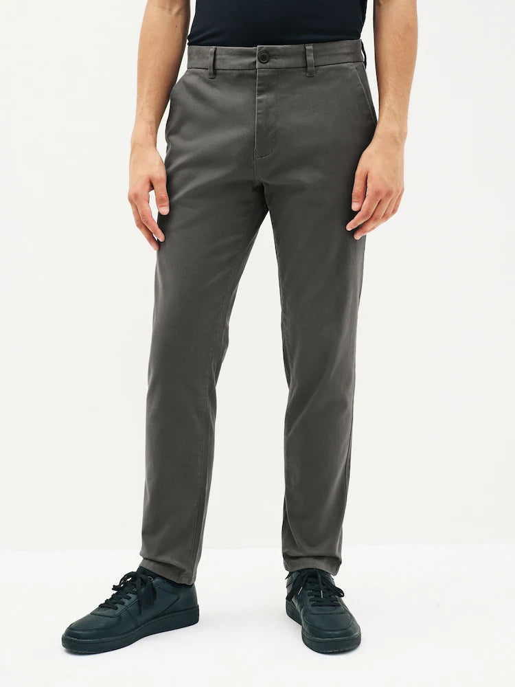 Slim Fit Stretch Chino Trousers "Charcoal" (test)