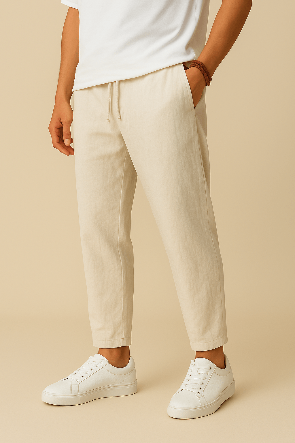 Relaxed Linen Blend Trousers
