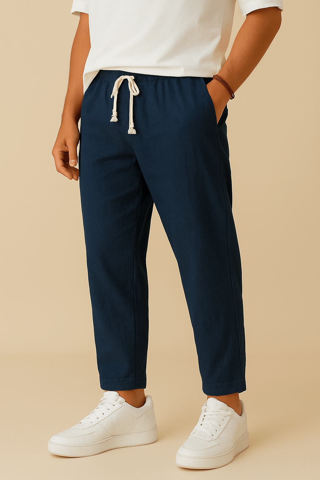 Relaxed Linen Blend Trousers